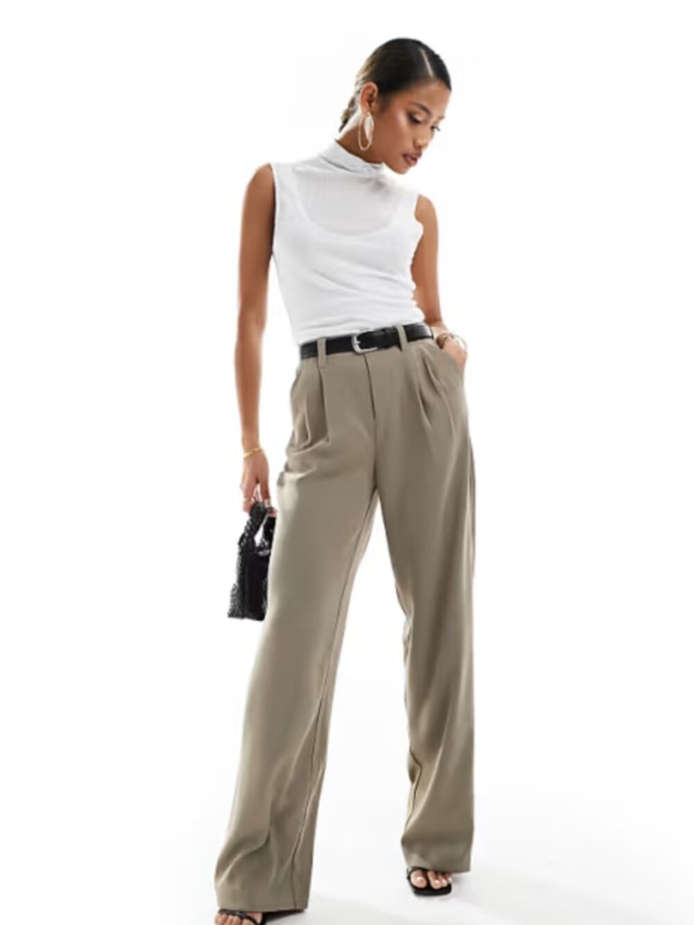 Abercrombie Sheer Rib Layered Turtleneck Top - Picture 6 of 6